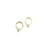 Gifts * | Nested Yellow 10K Yellow Gold + 3 Moissanites Earrings