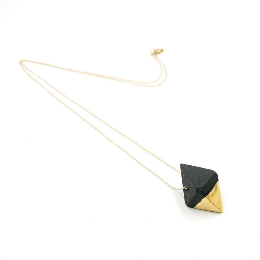 Jewelry * | Barrow Jewelry Prism Obsidian Necklace Default