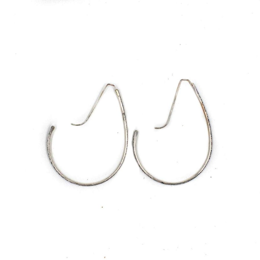 Jewelry * | Julie Cooper Designs Jewelry Large Jules Hoops In Sterling Silver