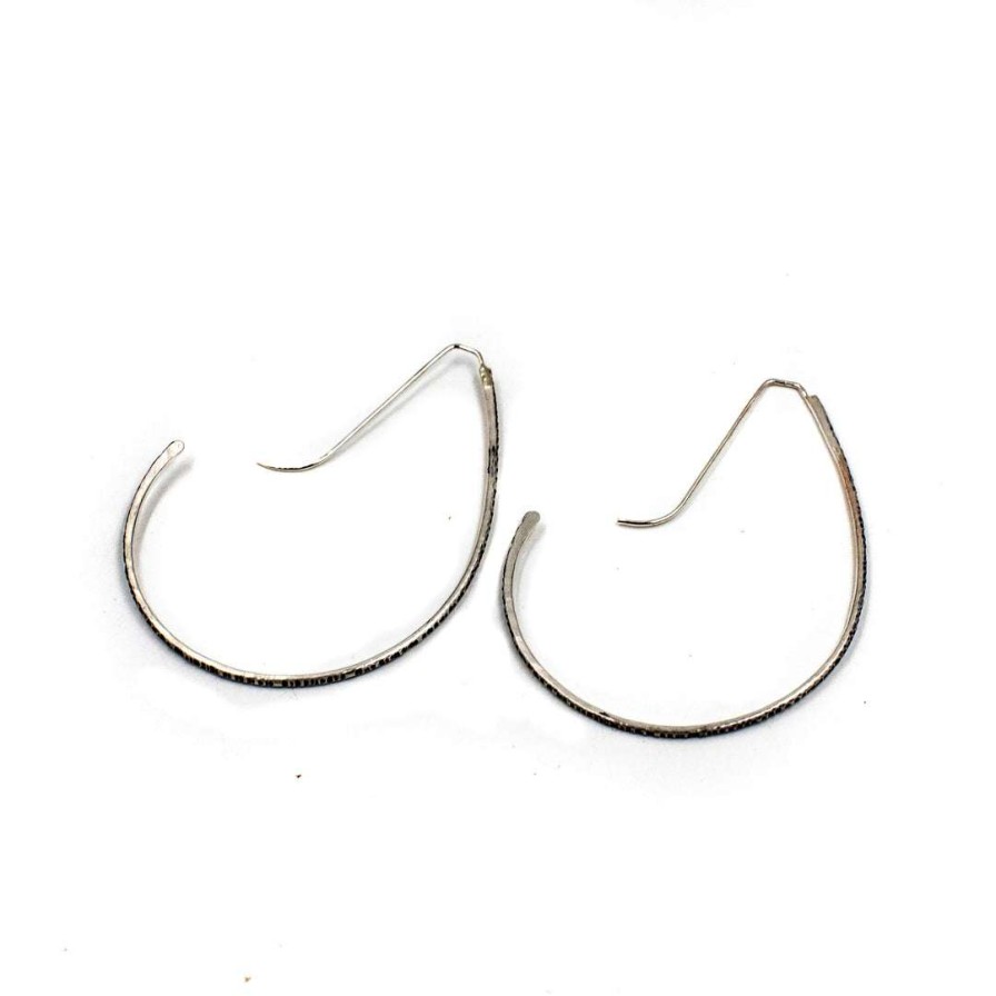 Jewelry * | Julie Cooper Designs Jewelry Large Jules Hoops In Sterling Silver