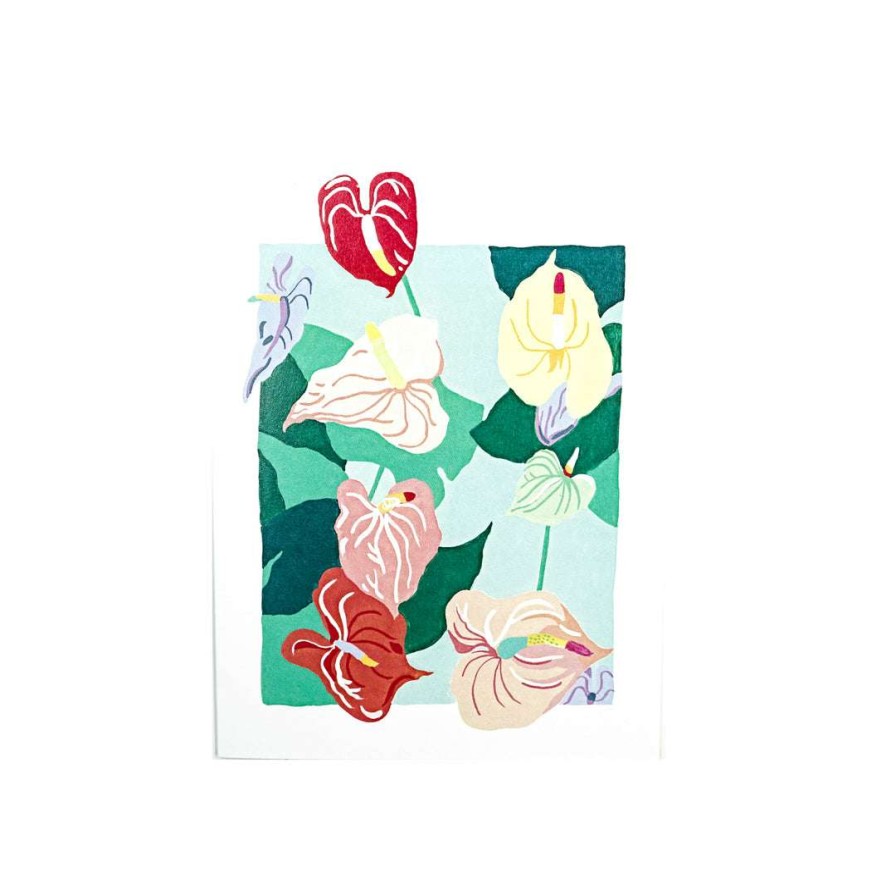 Gifts * | Camille Shu Anthuriums Card For Mom Default