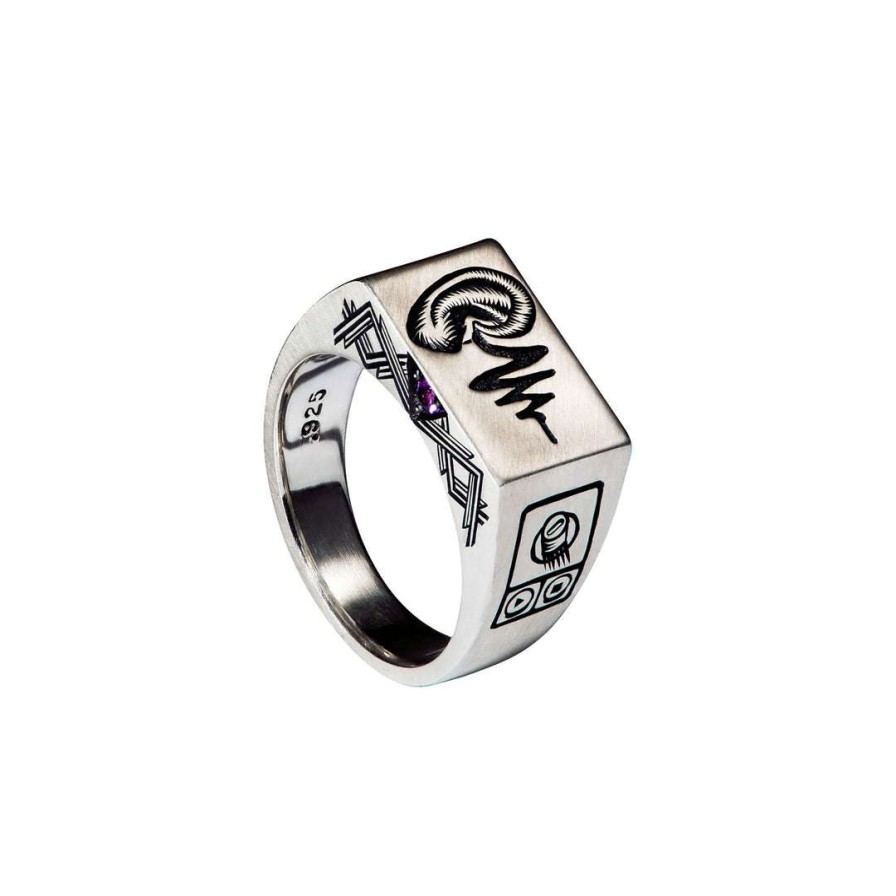 Jewelry * | Third Eye Assembly Hear 5 Senses Signet Ring