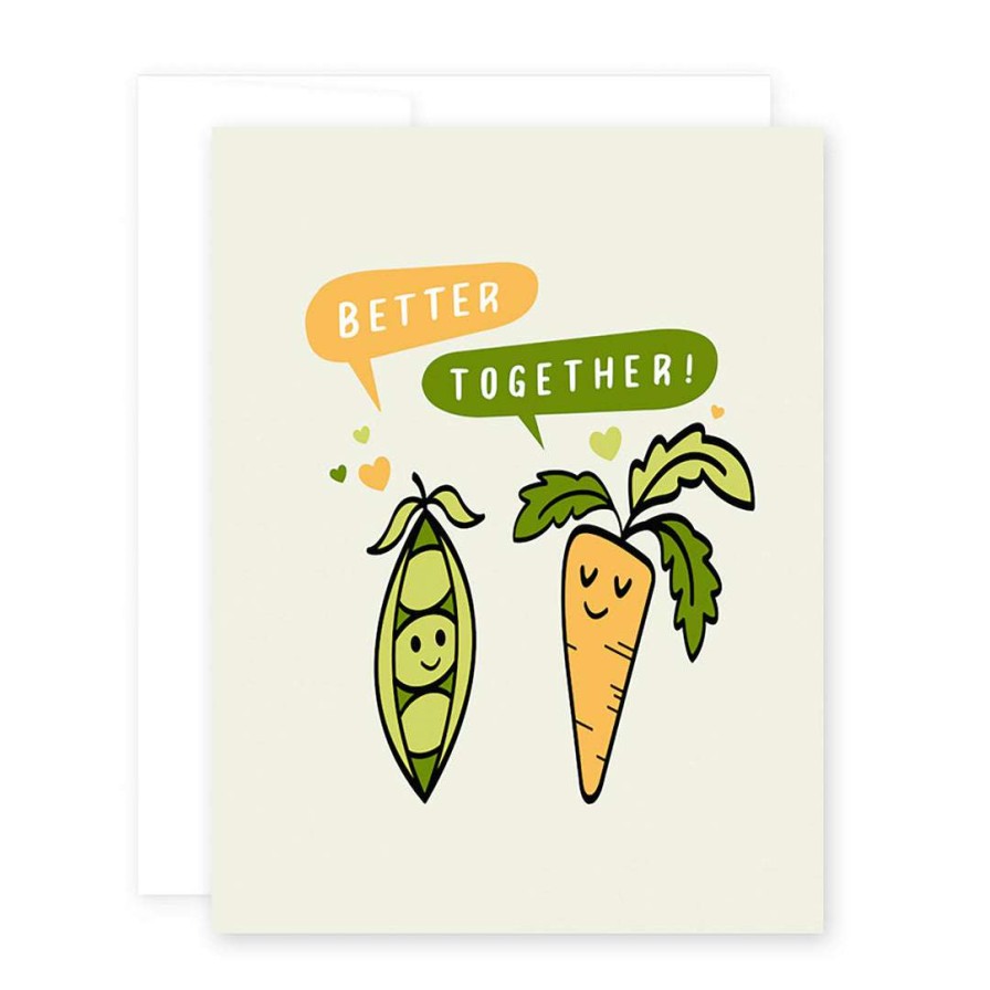 Gifts * | April Black Better Together Peas & Carrots Card