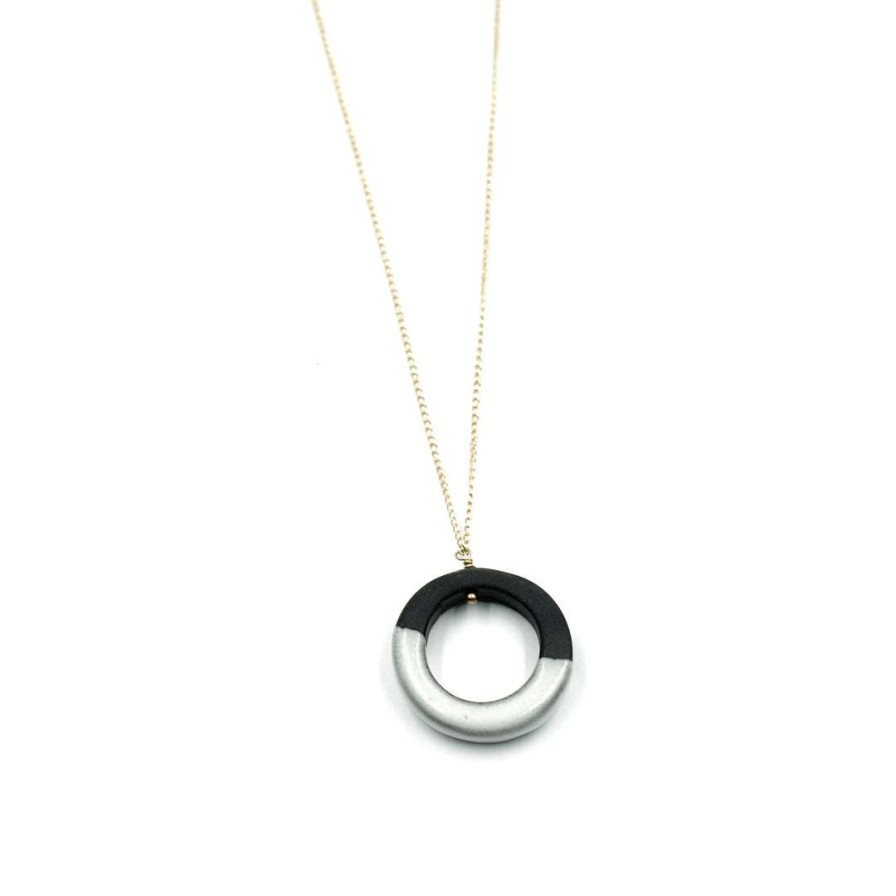 Gifts * | Barrow Jewelry Obsidian Volta Necklace