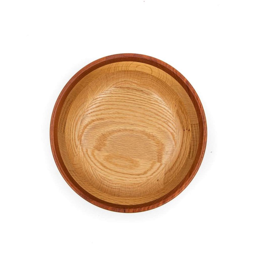 Gifts * | Home Essentials Small Salad Bowl By Bowlsmith B. Cherry/Red Oak