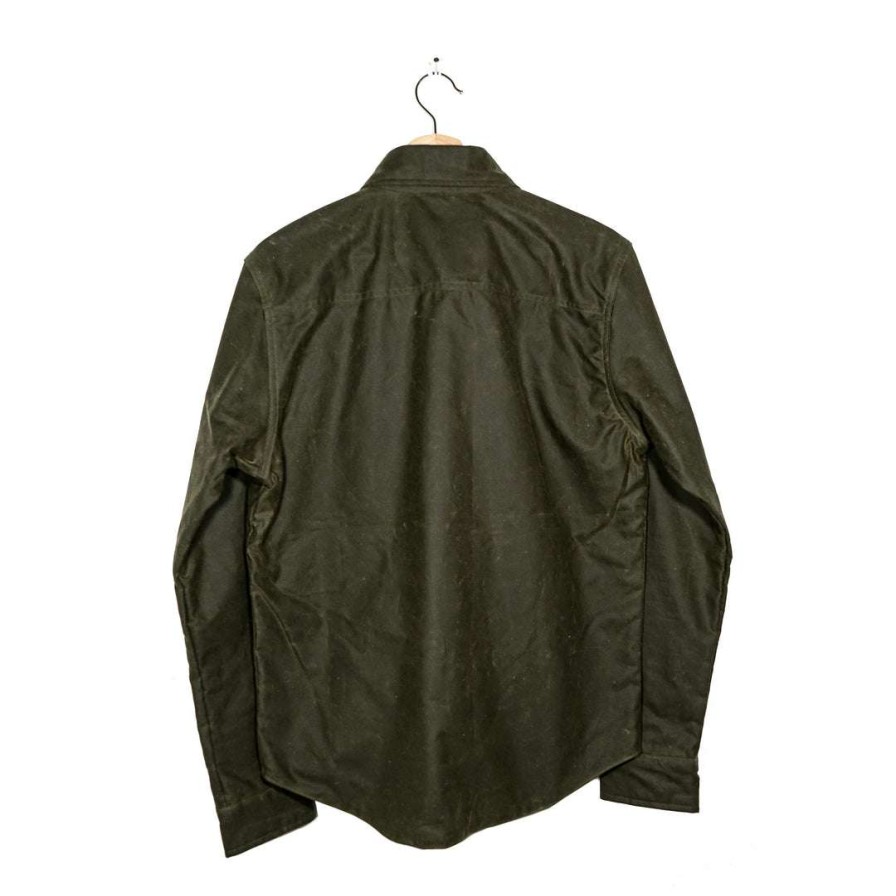 Apparel * | Black Bear Brand Wax Canvas Shirt Jacket Hunter Green