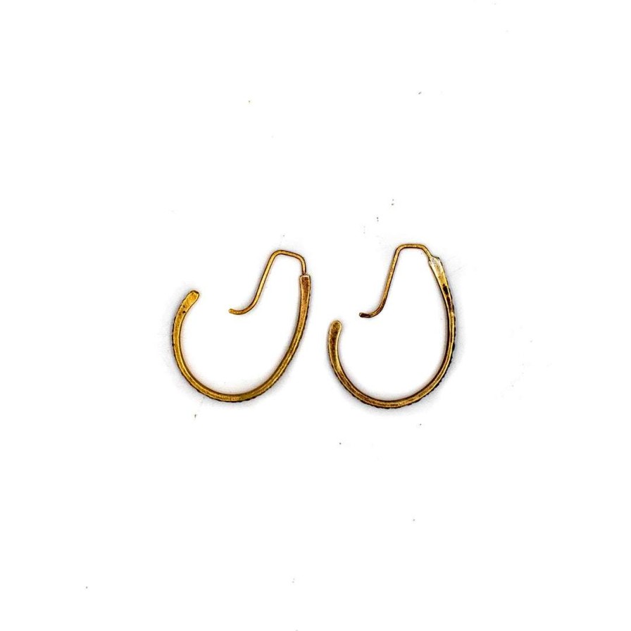 Jewelry * | Julie Cooper Designs Mini Jules Hoops In Brass Jewelry