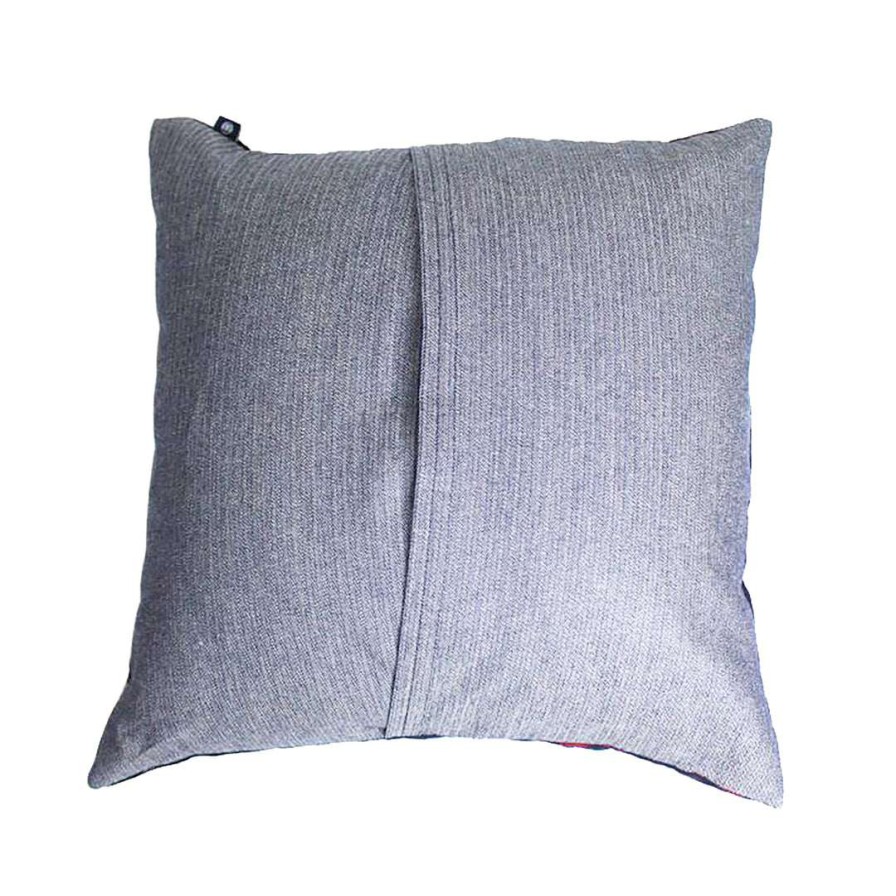 Home * | Kiriko Red + White Block Shima Split Kasuri Pillow Home