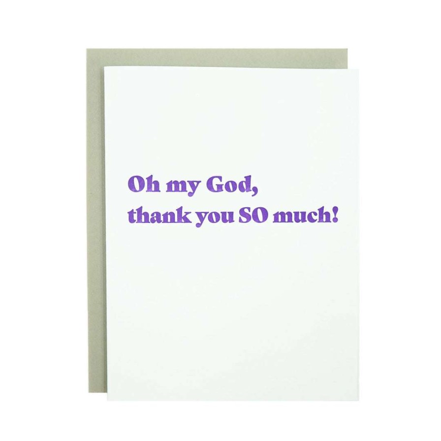 Gifts * | Madehere Pdx For Grads Oh My God Thank You Card White