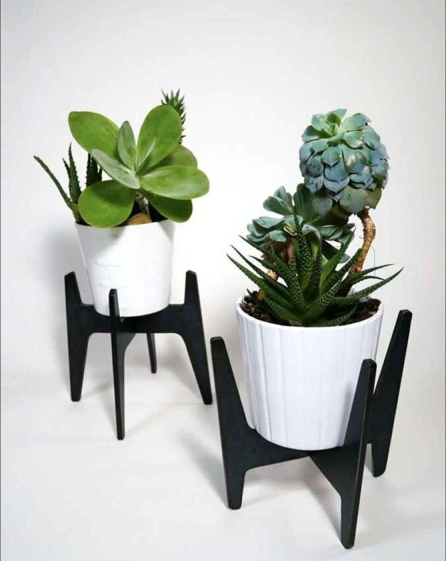 Gifts * | Incidental Design 5 Mod Plant Stand In Blackened Steel Hi/Lo