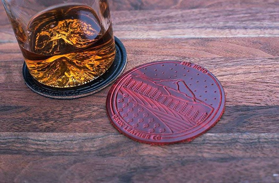 Accessories * | Orox Leather Co. Oregon Mt. Hood Travel Coaster Best Sellers