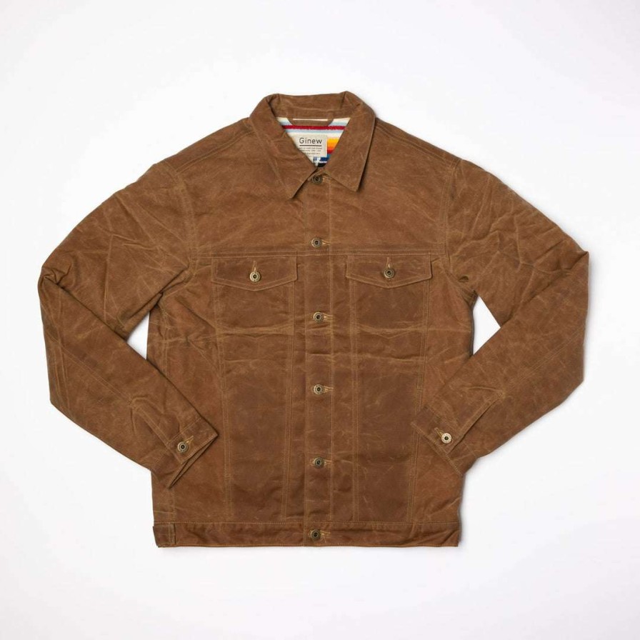 Apparel * | Outerwear Wax Rider Facing East Coat By Ginew Brown