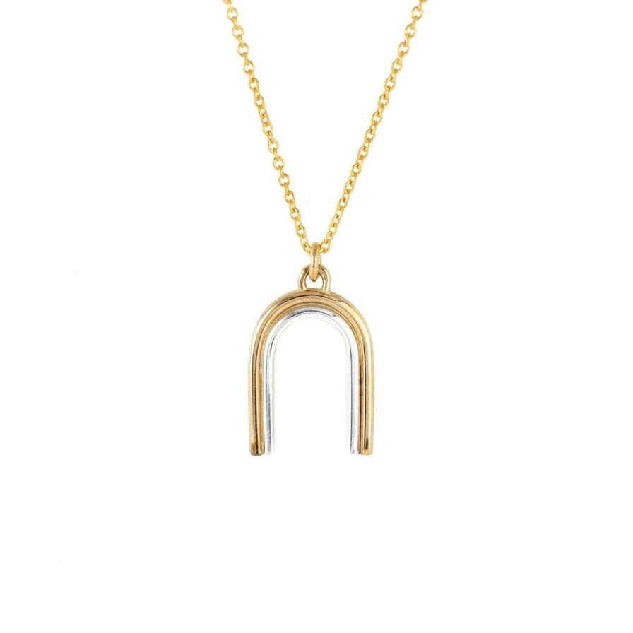 Gifts * | Emma Brooke Jewelry Arcos Two Tone Necklace